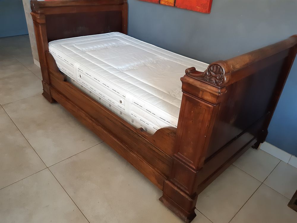 Lit Louis Philippe1 pers. avec matelas Meubles