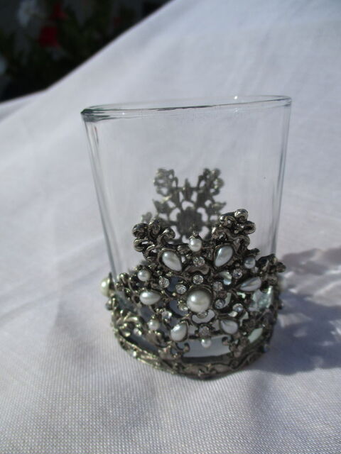 Photophore en Verre et M�tal avec sa bougie - Neuf 6 La Fert�-Alais (91)