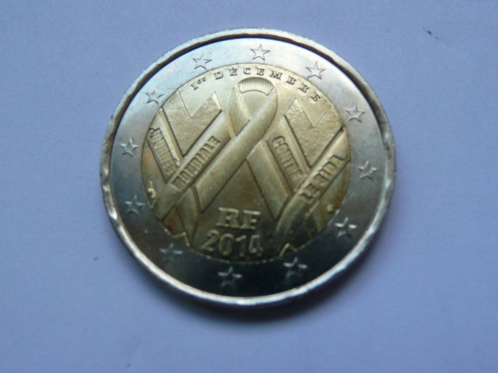 Pi&egrave;ce 2 euros 2014 Journ&eacute;e Mondiale contre le Sida 
