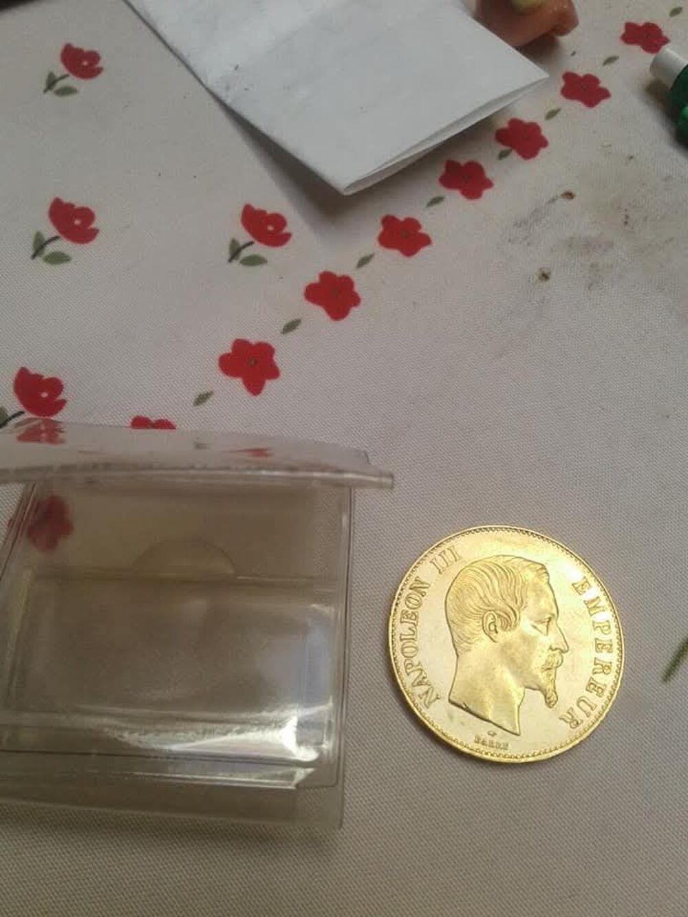Pi&egrave;ces de 100 francs or Napol&eacute;on III t&ecirc;te nue A 