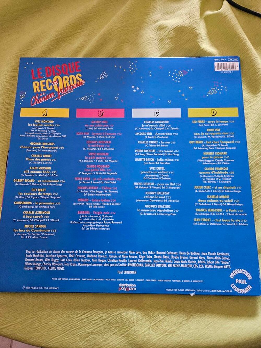 2 vinyles chansons francaises CD et vinyles