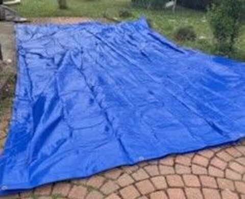 Bâche lourde PVC 550 de 6.00mx8.00m de couleur bleue. 215 Saâcy-sur-Marne (77)