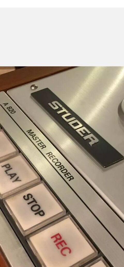 PLAQUES * STUDER * POUR MAGNÉTOPHONE * CONSOLE * 0 Toulouse (31)