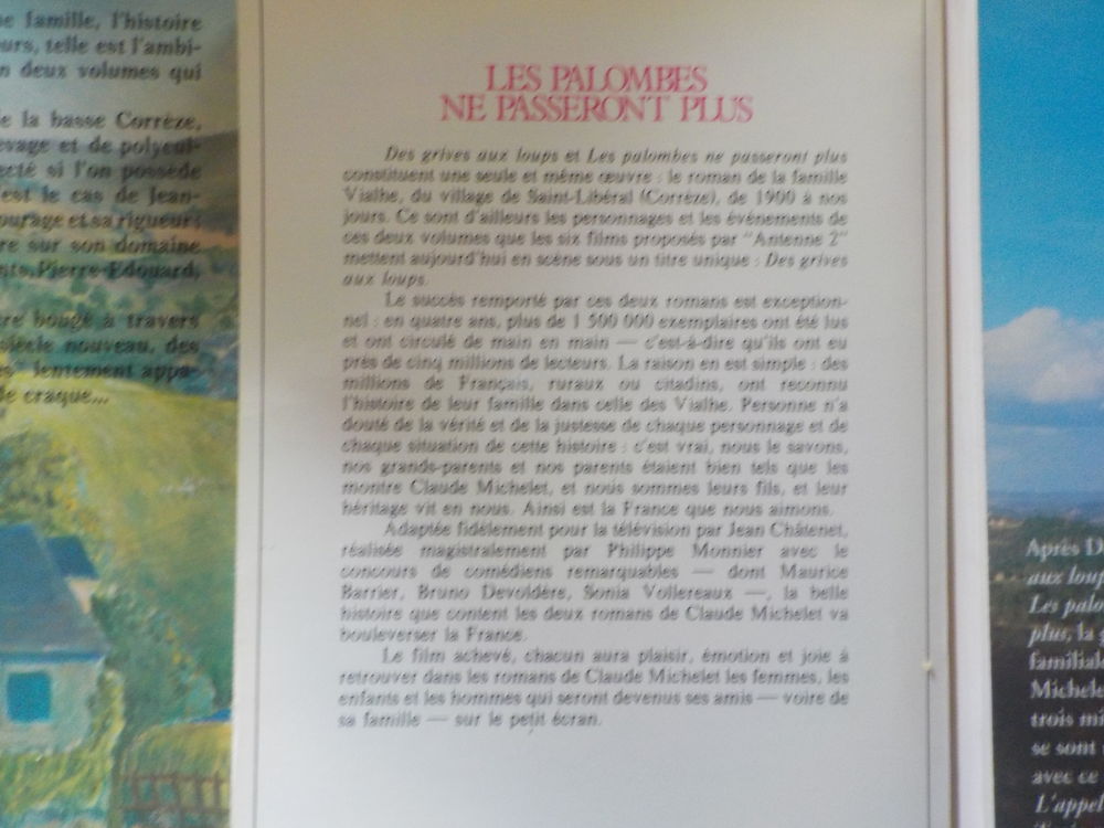 DES GRIVES AUX LOUPS T1 &agrave; 3 de Claude MICHELET Ed. Laffont Livres et BD