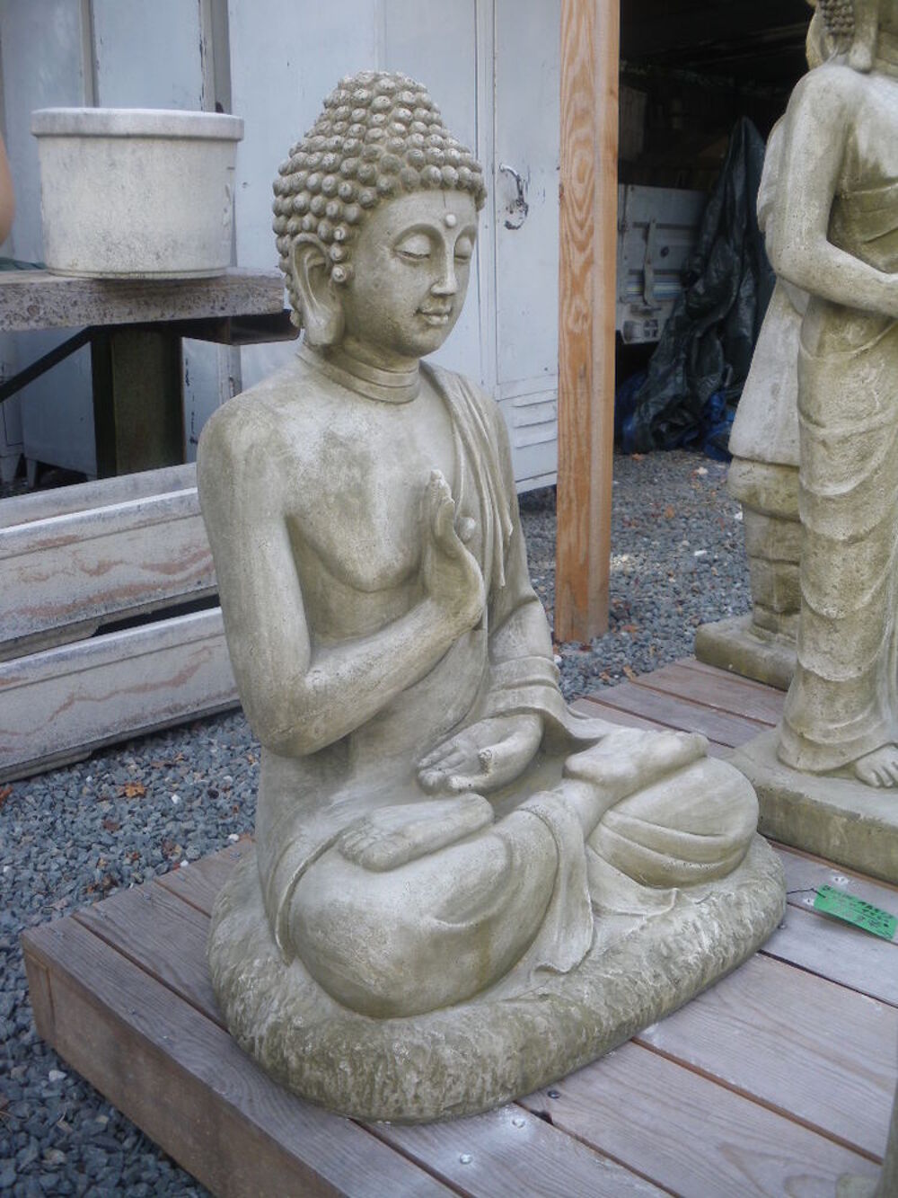 Statue, Bouddha assis en pierre Décoration
