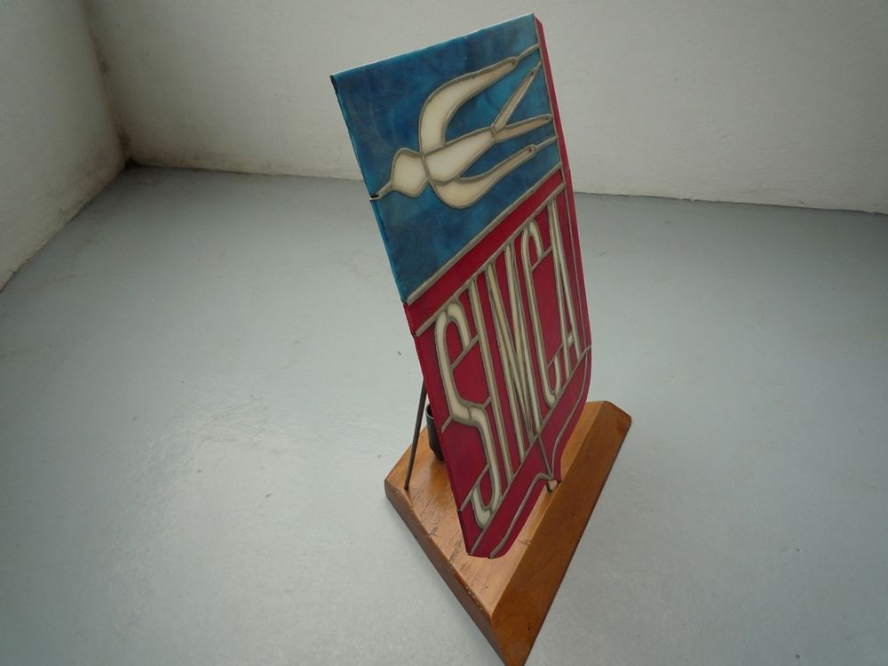 Blason SIMCA - Vitrail artisanal 