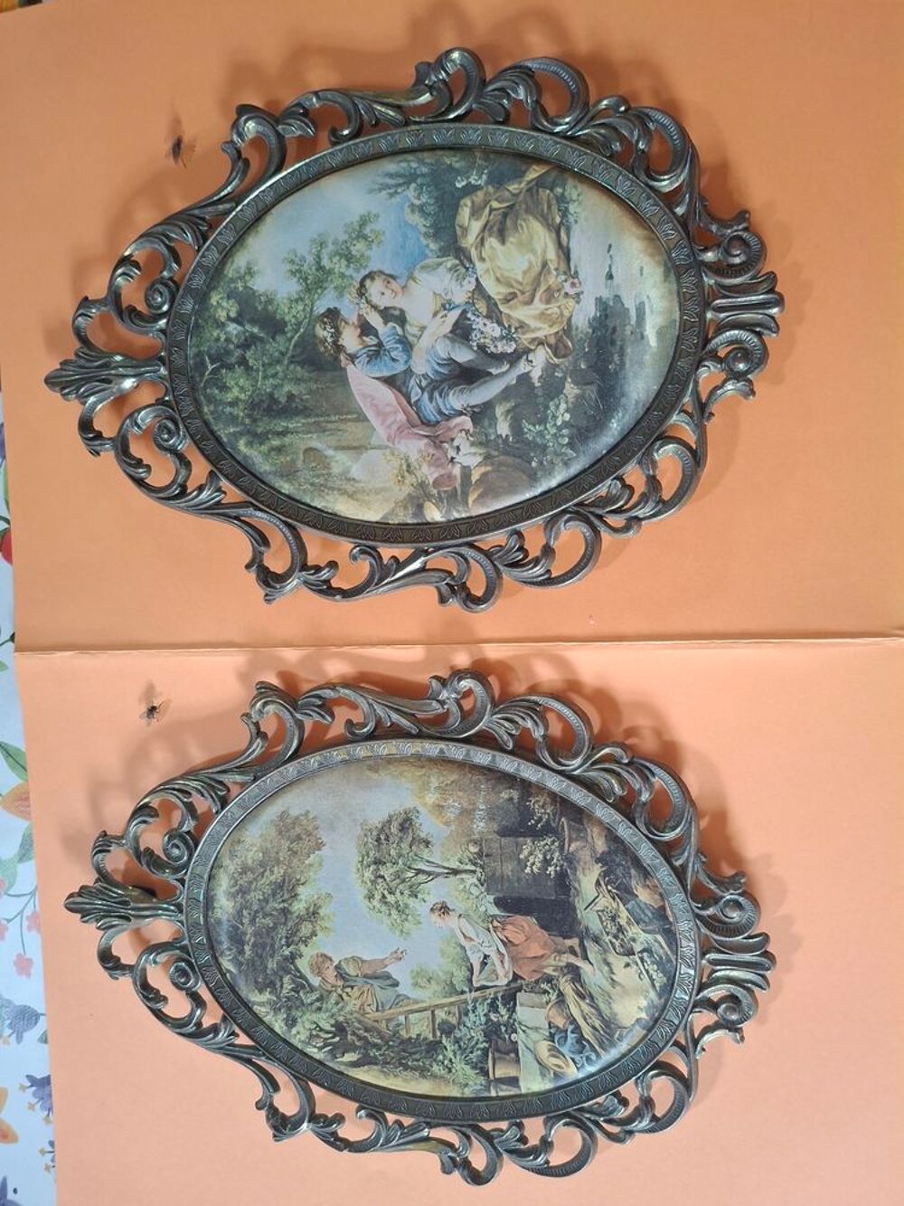 2 CADRES BAROQUES inspiration italienne Décoration