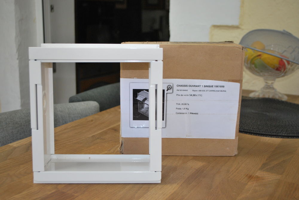 Chassis basculant pour brique de verre Bricolage
