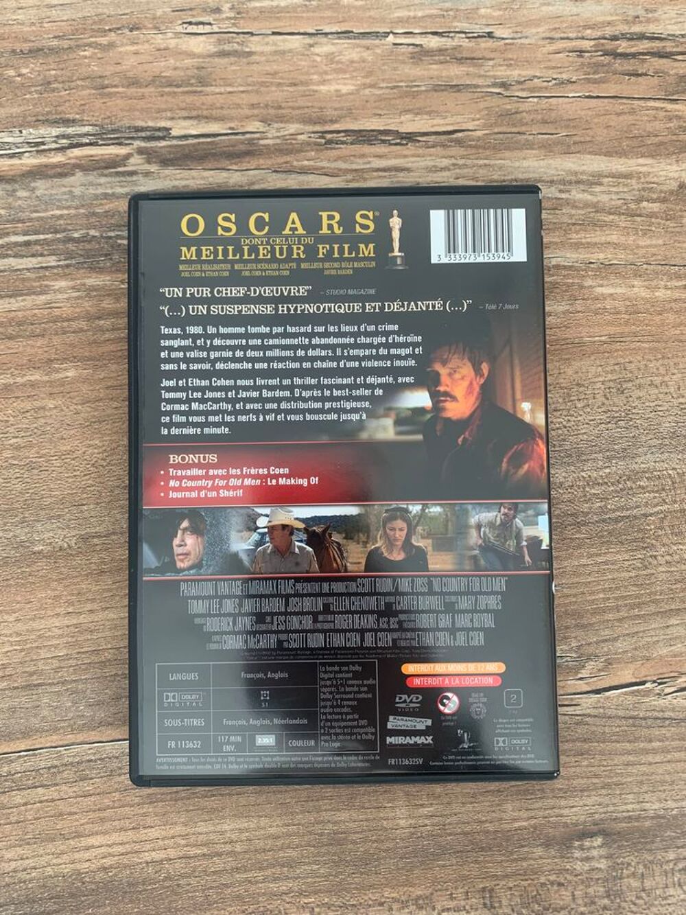 DVD " No contry for old men " DVD et blu-ray