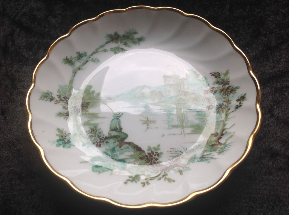 VIDE POCHE EN PORCELAINE DE LIMOGES PECHEUR Décoration