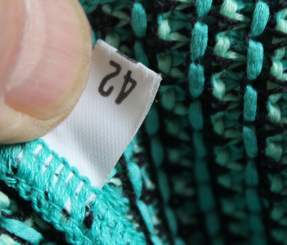 Manteau maille turquoise MISSONI T.38 Fr Vtements