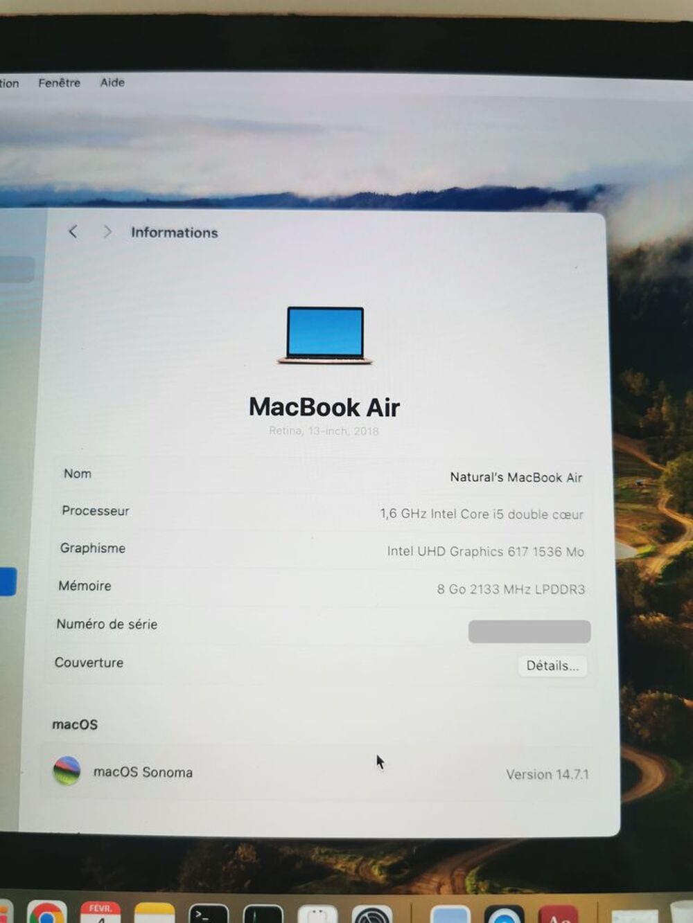 CopyMacBook Air Retina 13" (2018) - Intel Core i5 - 8Go RAM Matériel informatique