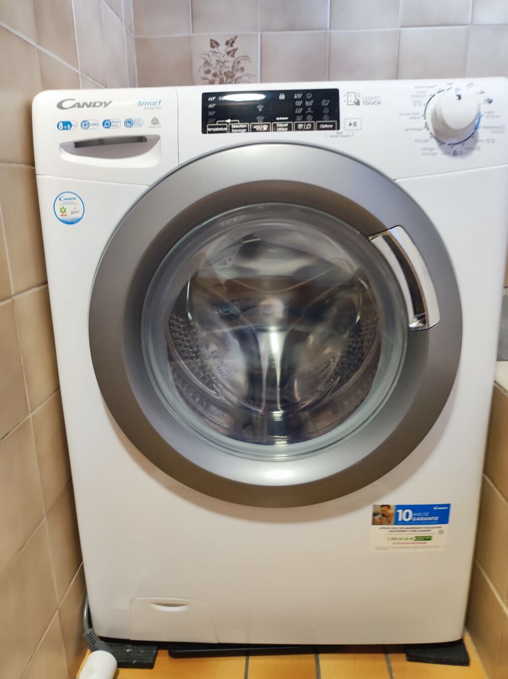 LAVE LINGE SECHANT CANDY SOUS GARANTI JUSQU'EN NOVEMBRE 2026 Electroménager