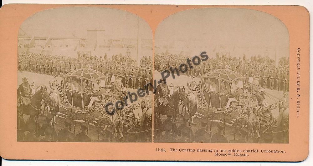 STEREOVIEW MOSCOU RUSSIE. The Czarina Coronation Moscow 1880 