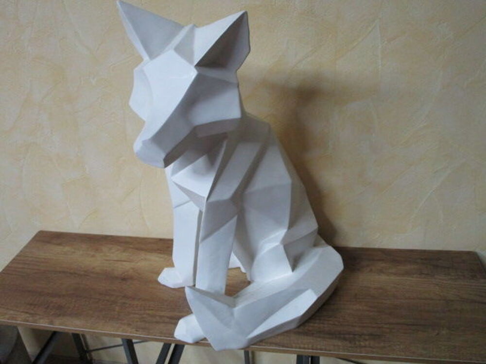 GRANDE STATUE LOUP BLANC Décoration