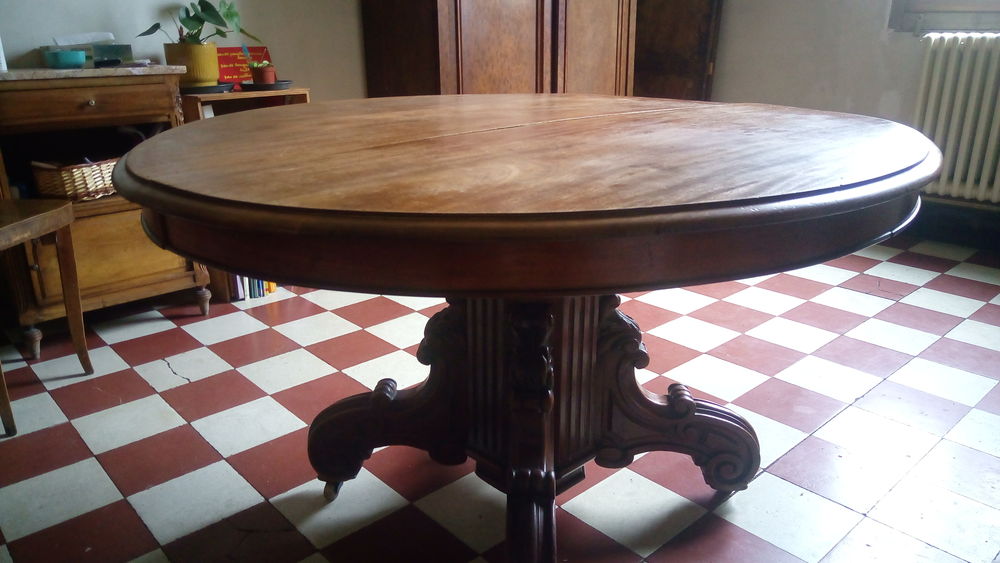 Table ancienne bois massif extensible trois rallonges Meubles
