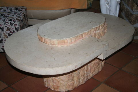 TABLE DE SALON IMITATION MARBRE 60 Brcey (50)