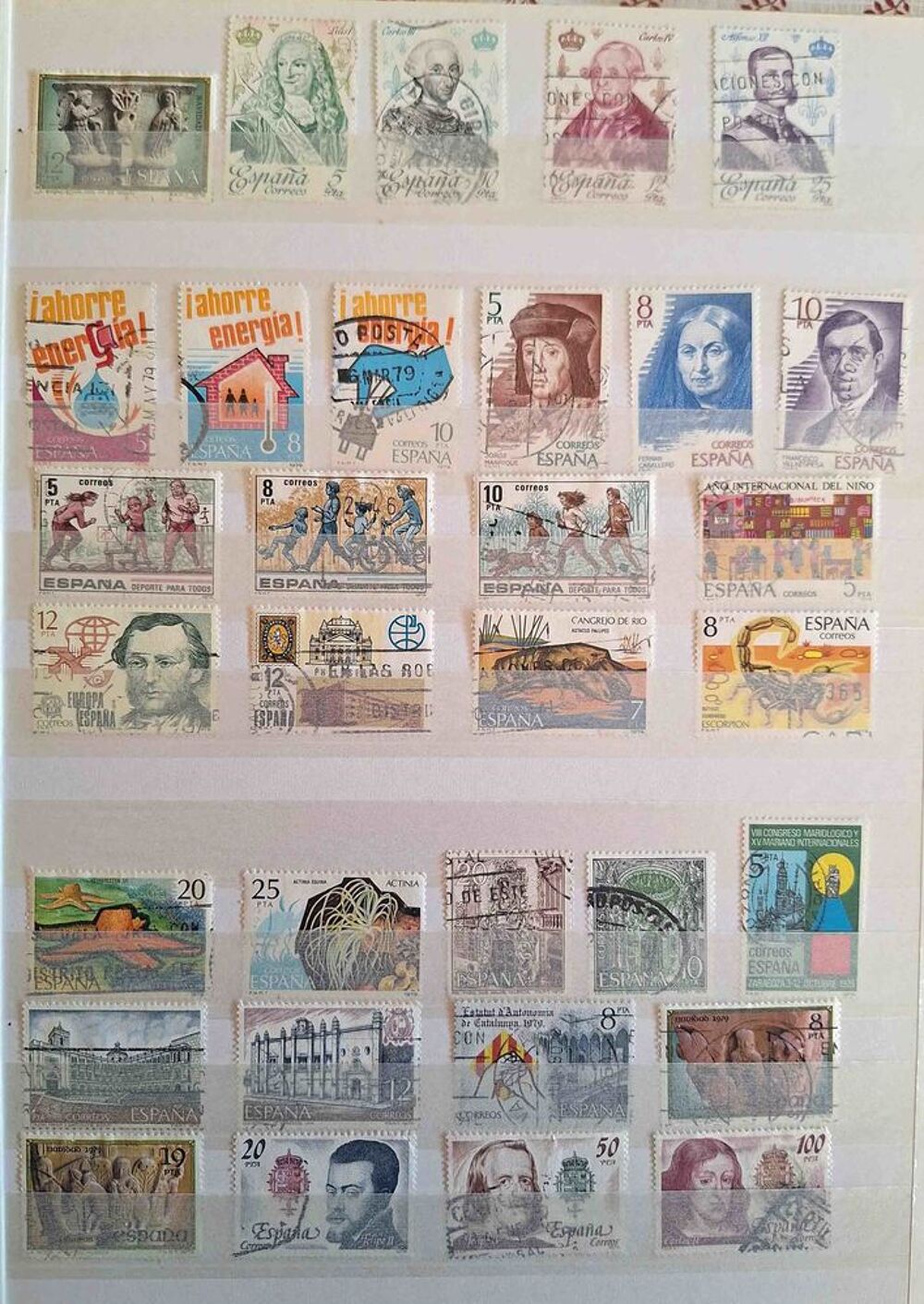 S&eacute;rie de timbres de collection d'Espagne bis 