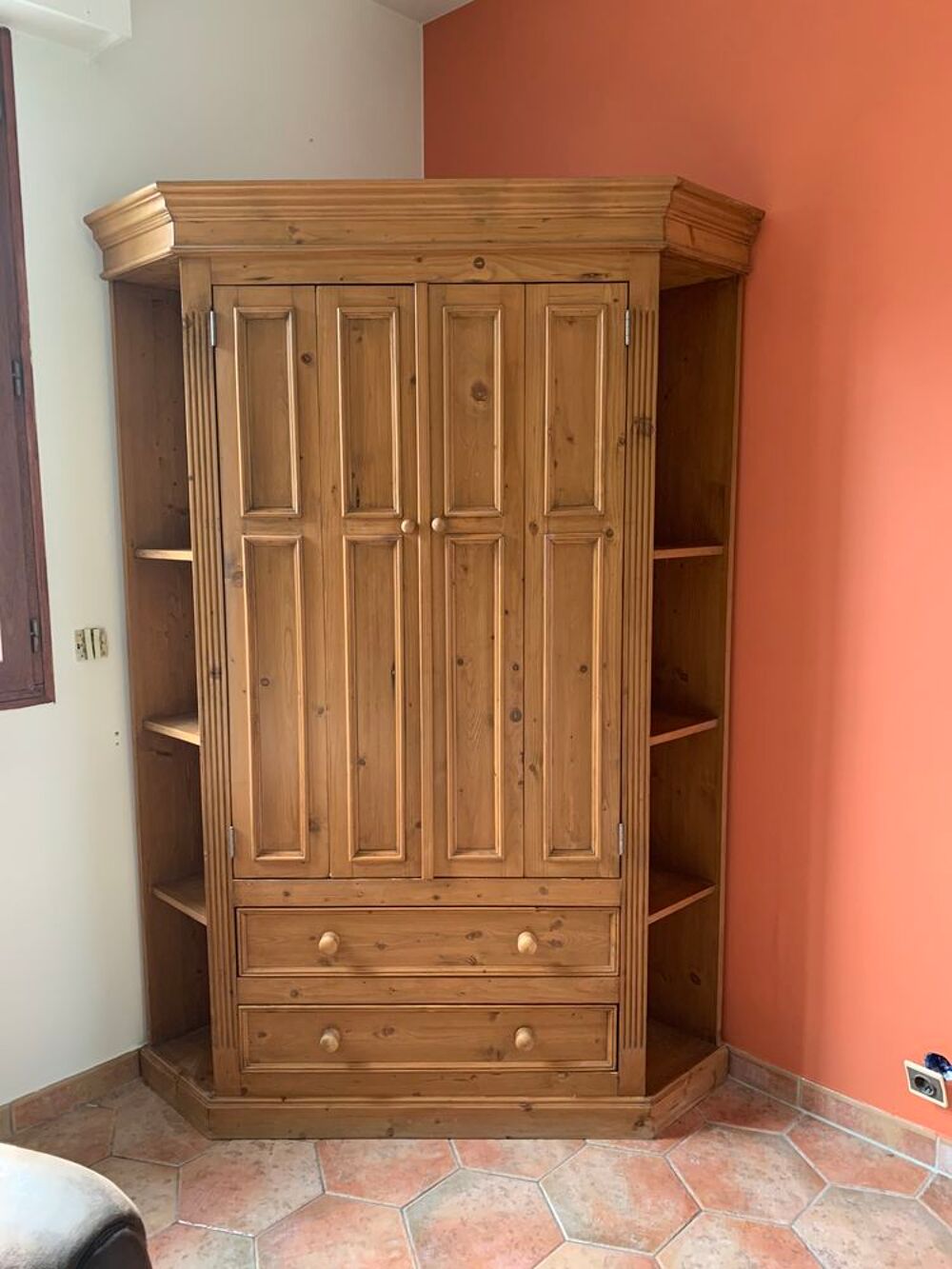 Meuble TV pin cire Interior's d angle Meubles