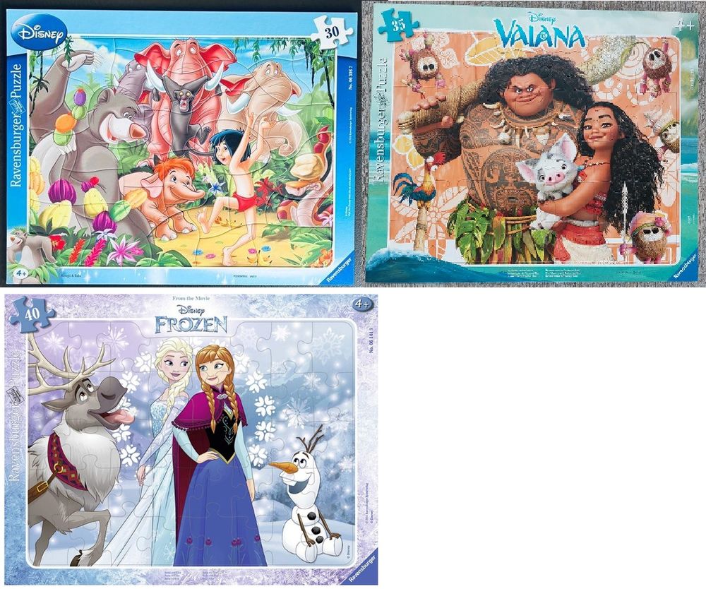 lot 3 puzzle 30 / 35 / 40 Disney / Ravensburger Jeux / jouets