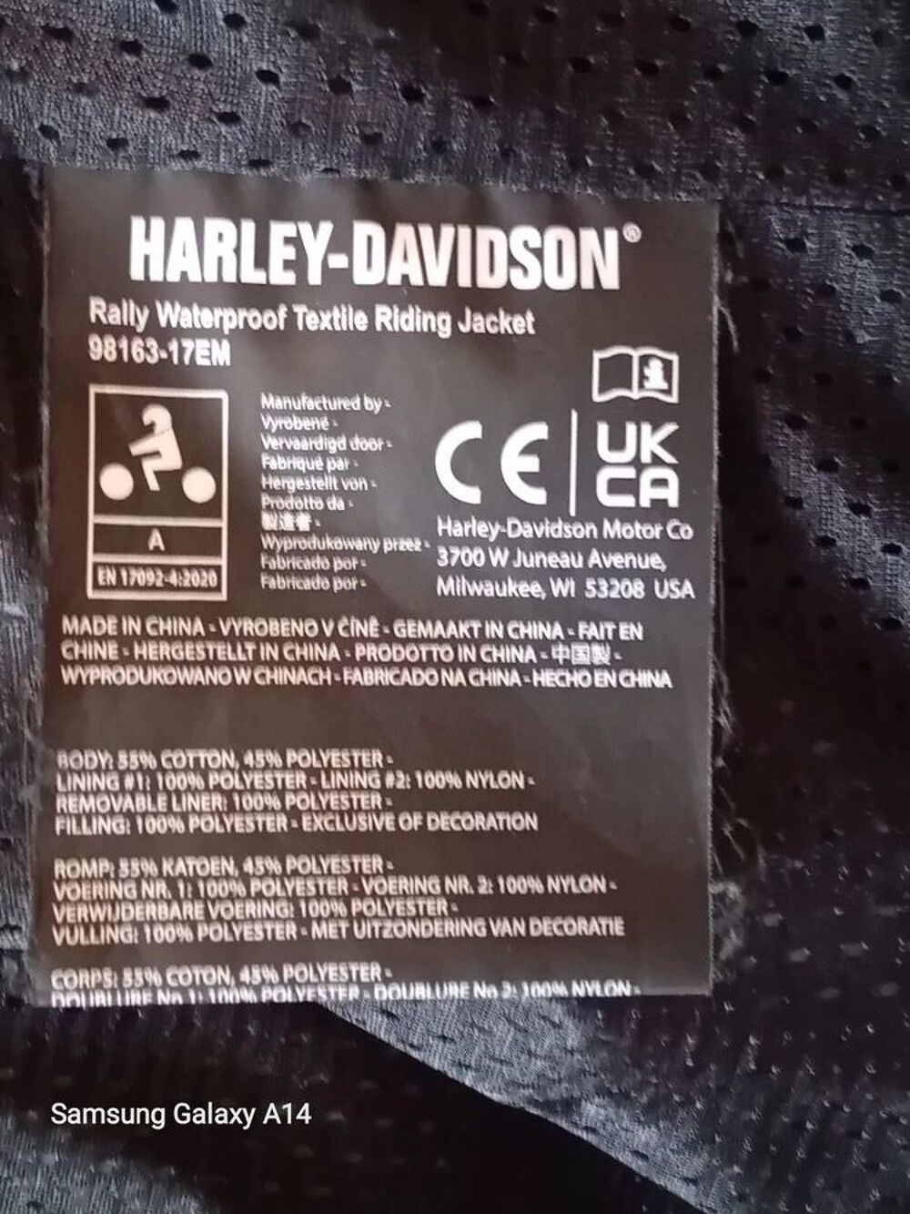 Blouson moto . Vêtements