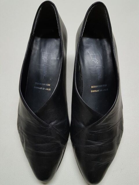 Chaussures à talons en cuir noir 30 Marignane (13)