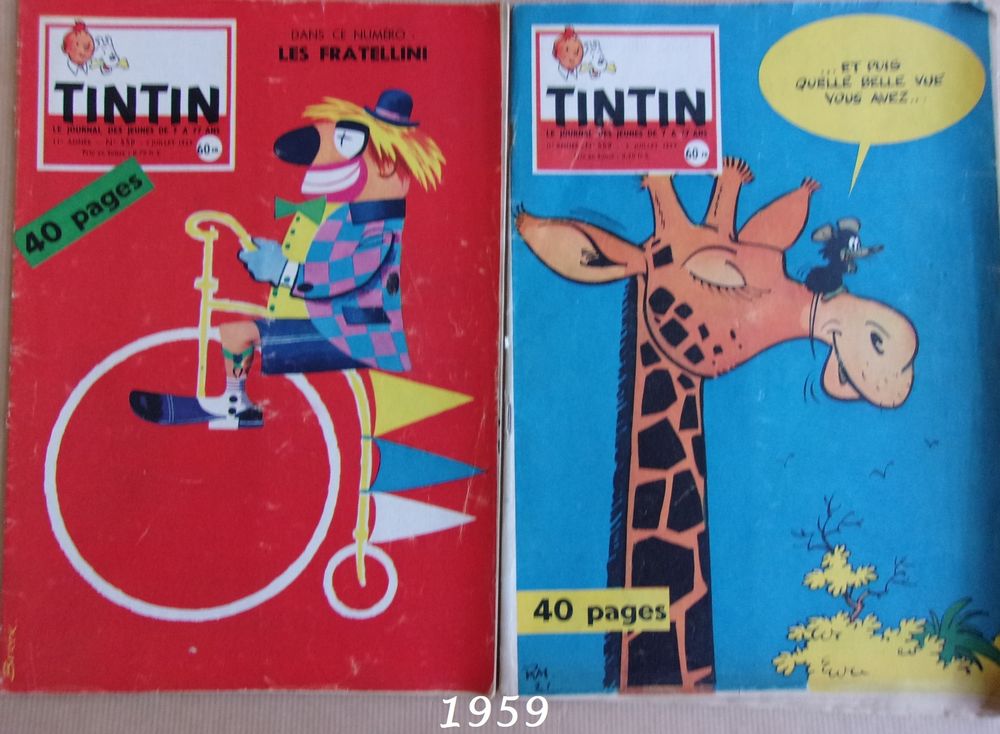 Le journal de TINTIN de 1956 &agrave; 1962 Livres et BD