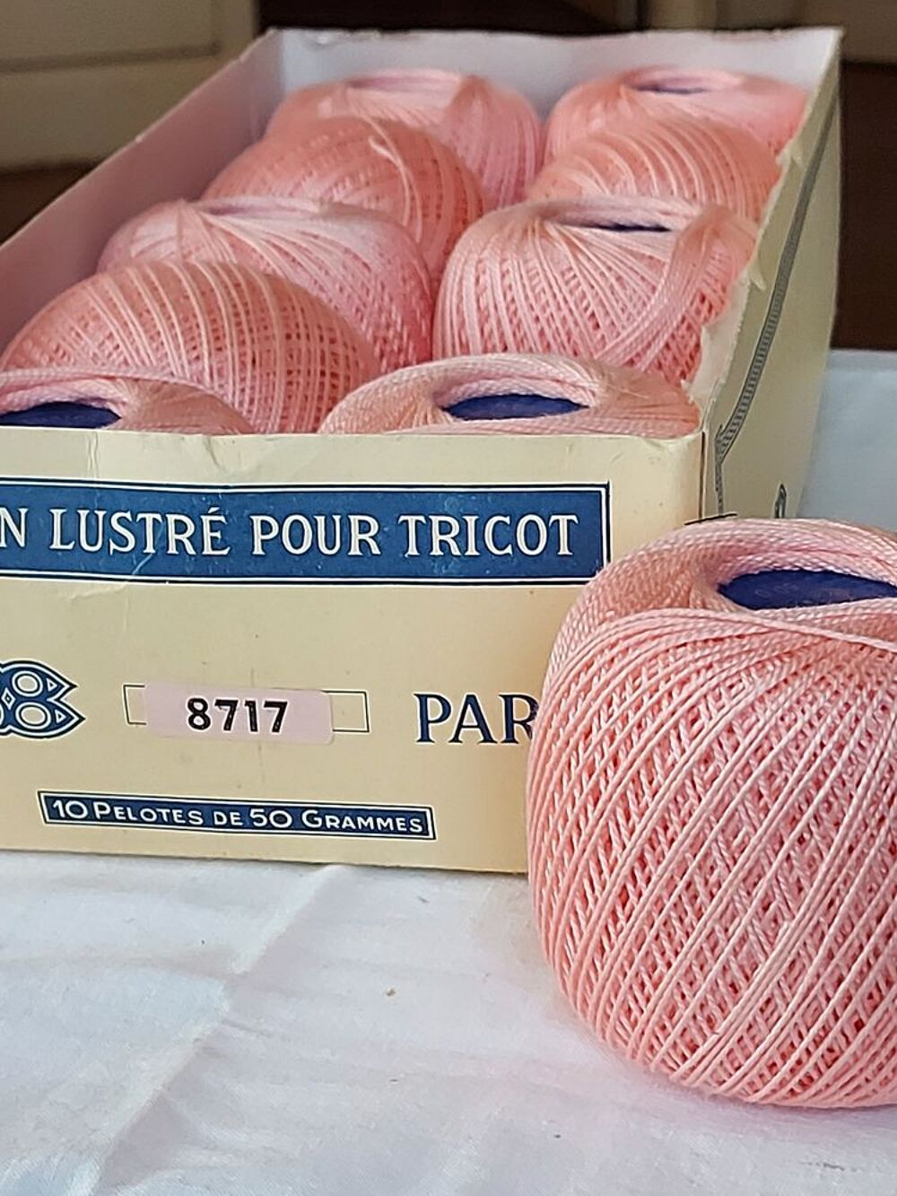 Pelotes de COTON LUSTR&Eacute; Cartier-Bresson / Saumon n&deg;8717 Décoration
