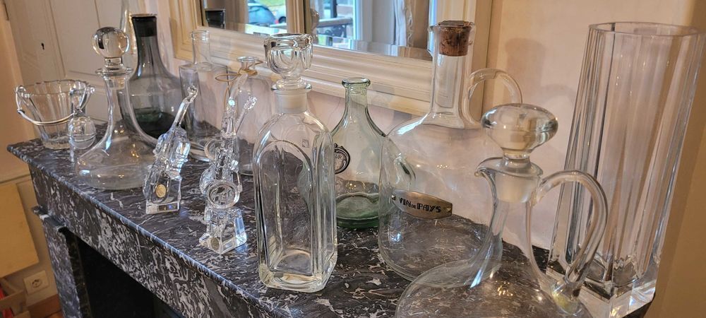 lot de carafes en verre Décoration