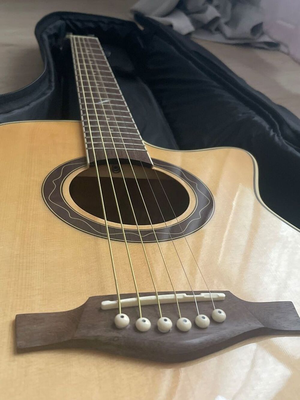 Guitare electro acoustique EKO - One A150CE Auditorium Natur Instruments de musique