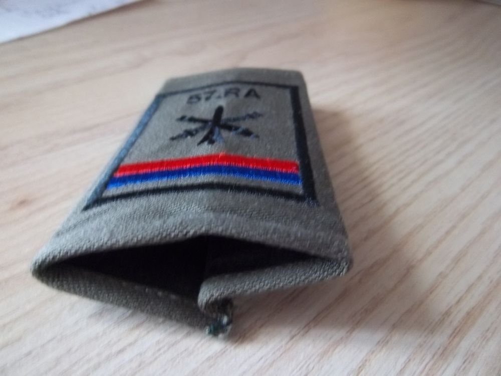 fourreau &eacute;paulette compagnie escadron 57 r&eacute;giment artillerie 