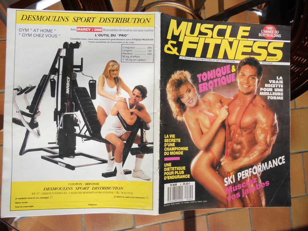 MUSCLE&amp;FITNESS No 4 janv 1988 TONIQUE &amp; &Eacute;ROTIQUE Livres et BD