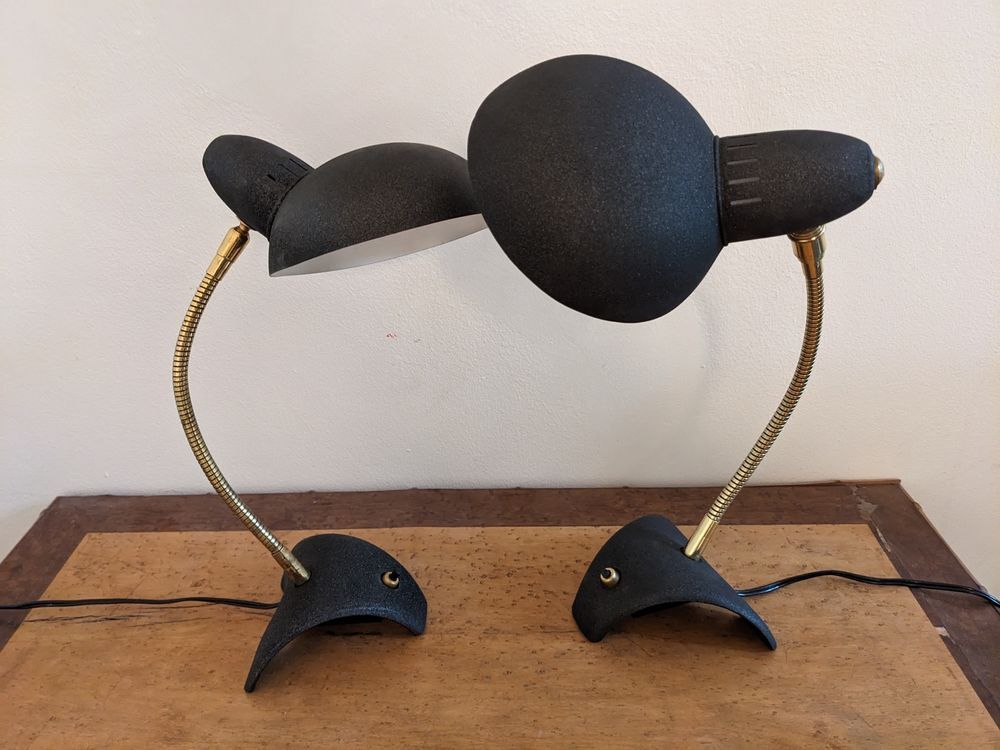 Paire de 2 lampes de bureau articul&eacute;es de Jean Boris Lacroix Bricolage