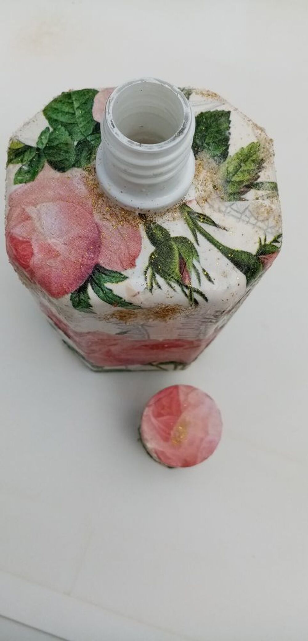 BOUTEILLE EN VERRE DECOREE Décoration