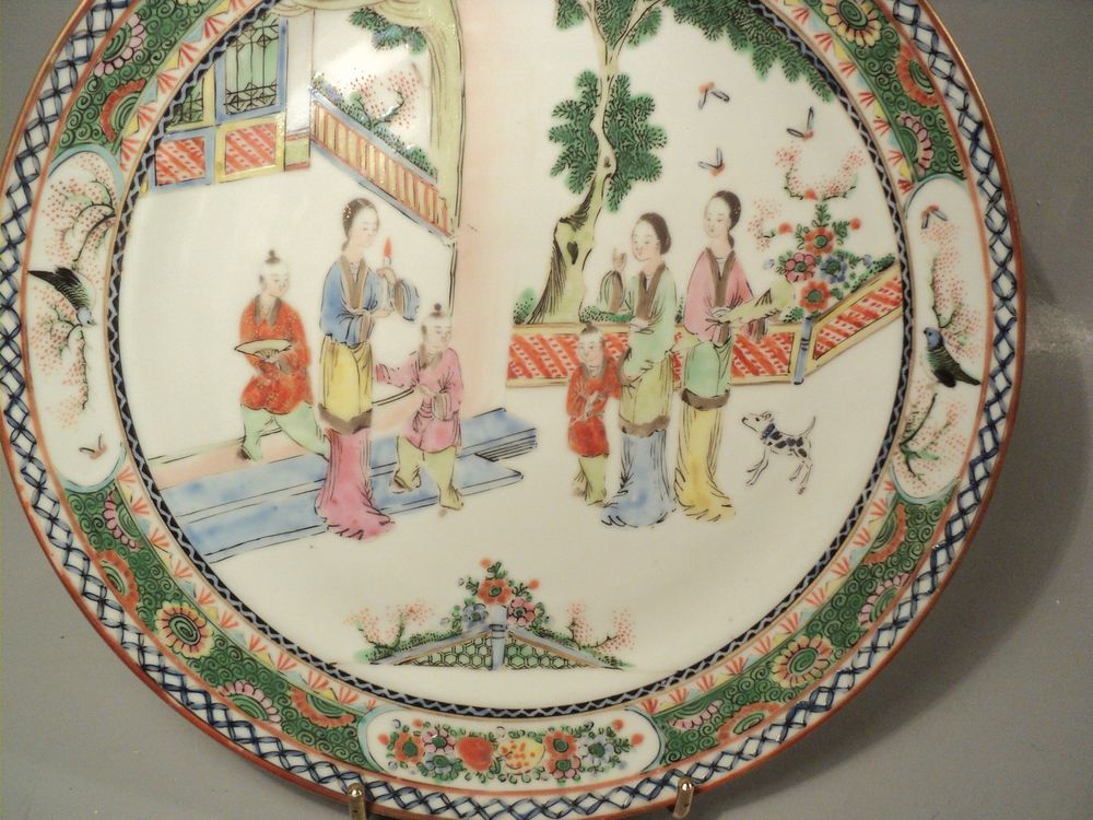Assiette Porcelaine Famille Verte Chine Chinese Porcelain. 