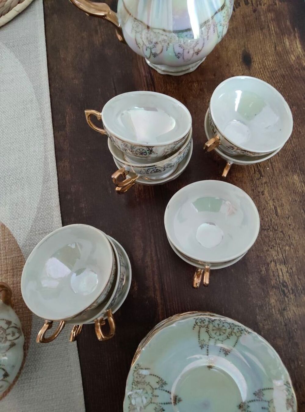 Service caf&eacute; vintage porcelaine italienne Décoration