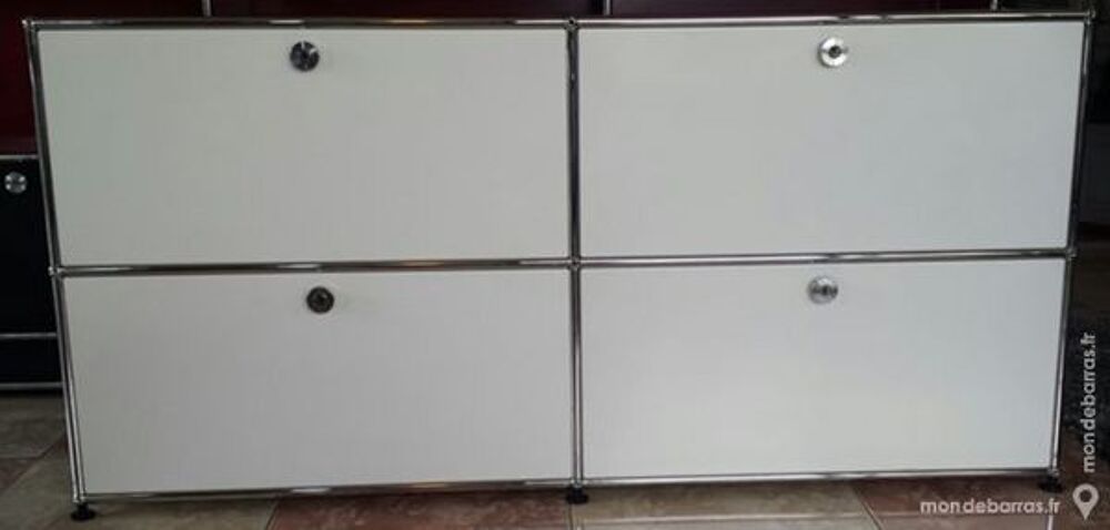 Sideboard 4 cases usm haller &agrave; 4 portes abattantes blanc Meubles