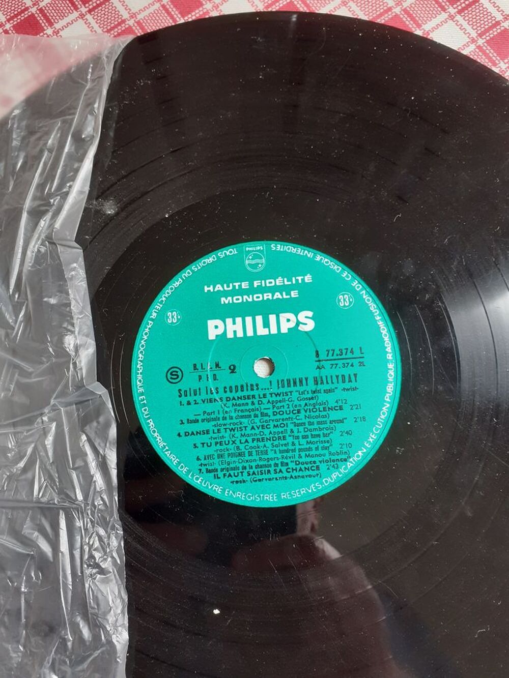 Disque vinyl 33 tours Johnny Hallyday CD et vinyles