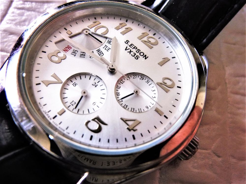 EPSON r&eacute;trograde VX3S montre homme 2005 ANA0171 Bijoux et montres