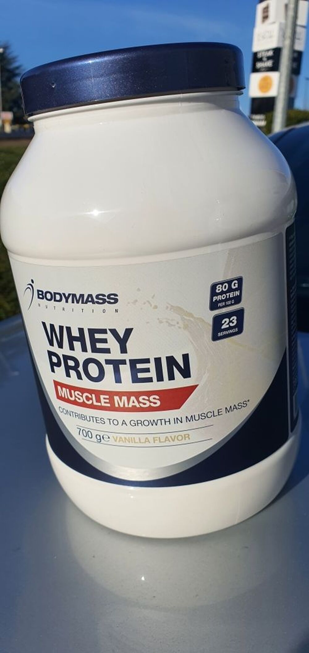 pot protein &agrave; 80 % , marque Bodymass Cuisine