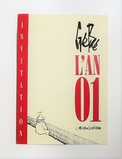 GÉBÉ : Carton d'invitation parution de  L'An 01  4 Argenteuil (95)