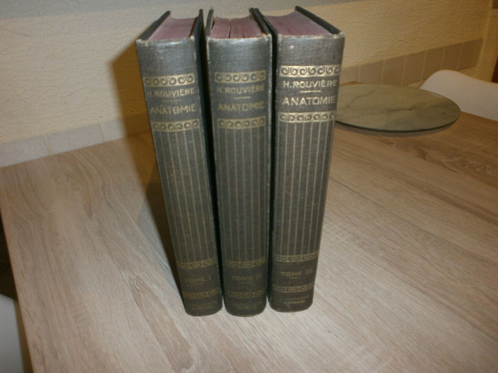3 Tomes anatomie H. Rouvi&egrave;re 1959 Livres et BD
