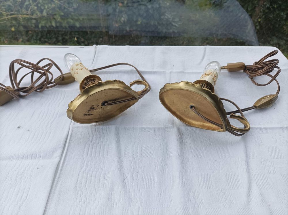 petite lampes de chevet en bronze Décoration