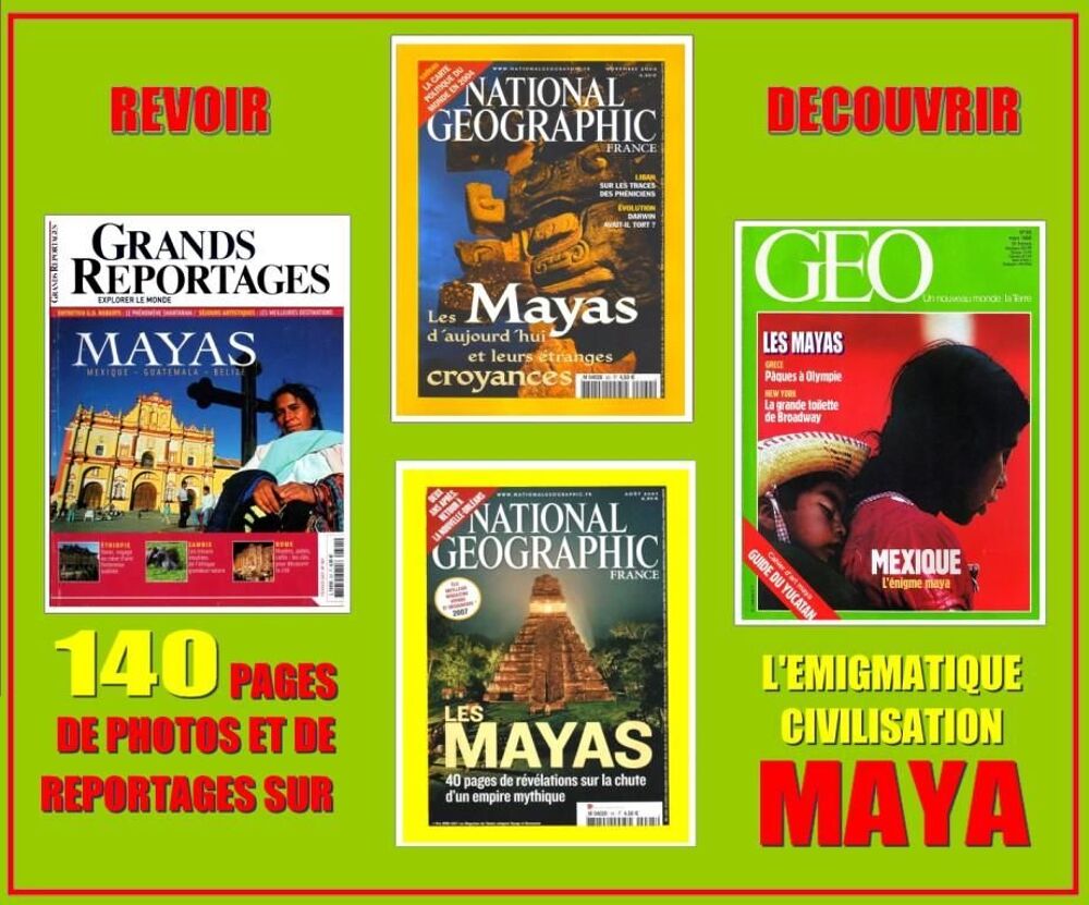 LES MAYAS - revues - PR&Eacute;COLOMBIENS Livres et BD