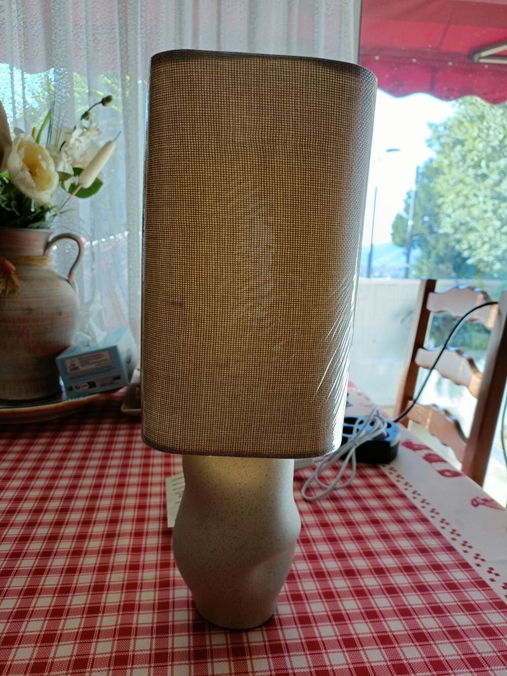 LAMPE A POSER ABAT-JOUR GRISE E14 MAISON DU MONDE Décoration
