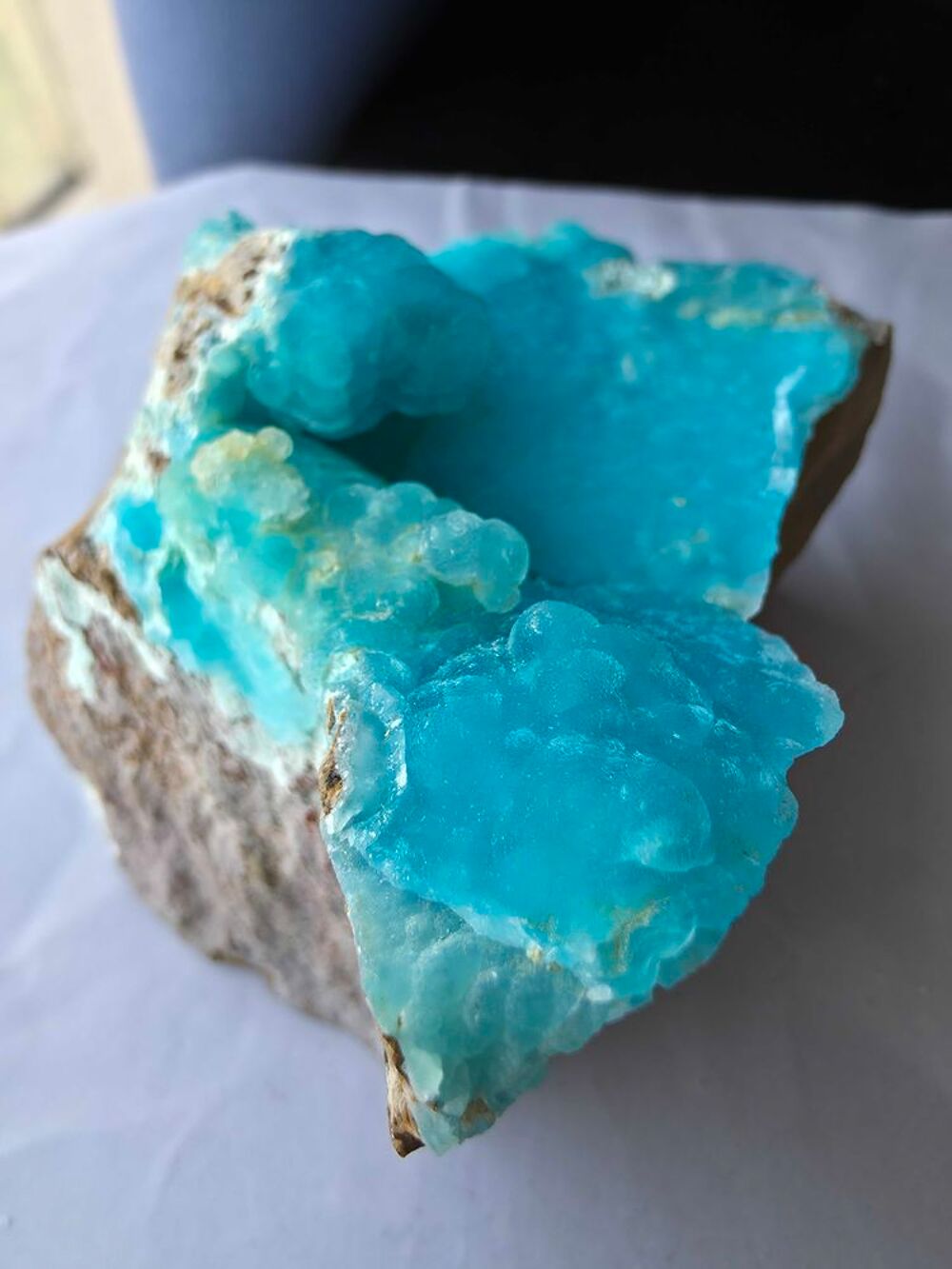 Sp&eacute;cimen H&eacute;mimorphite Bleue du Katanga RDC-Min&eacute;ral 302g 