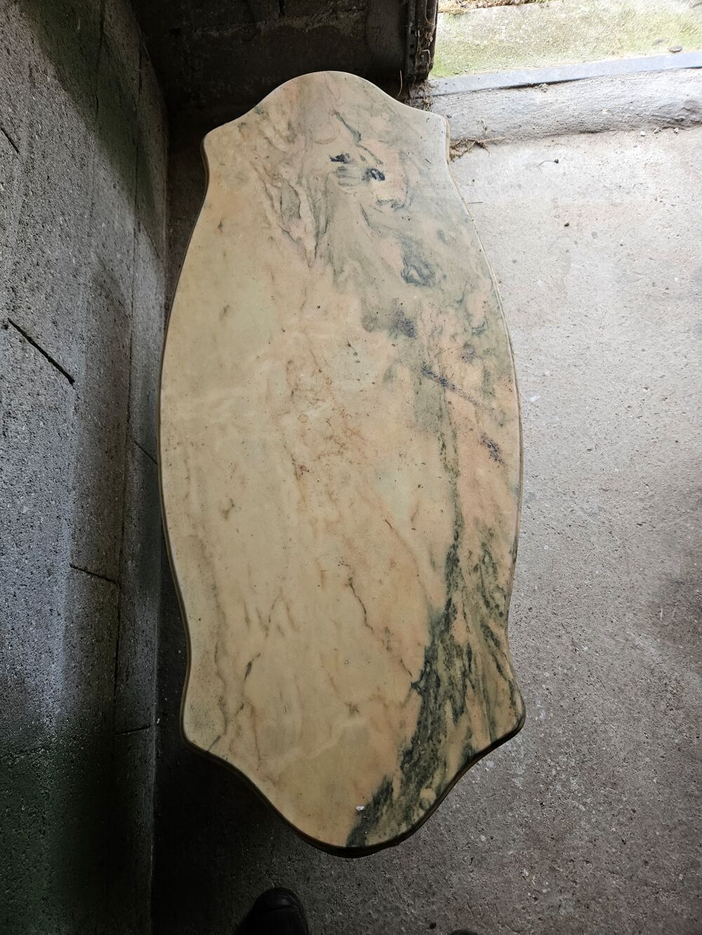 Table basse vintage marbre et laiton Meubles