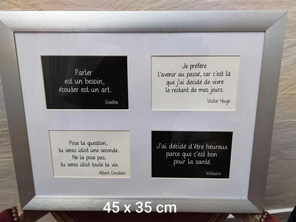 Lot de 3 tableaux citations Décoration