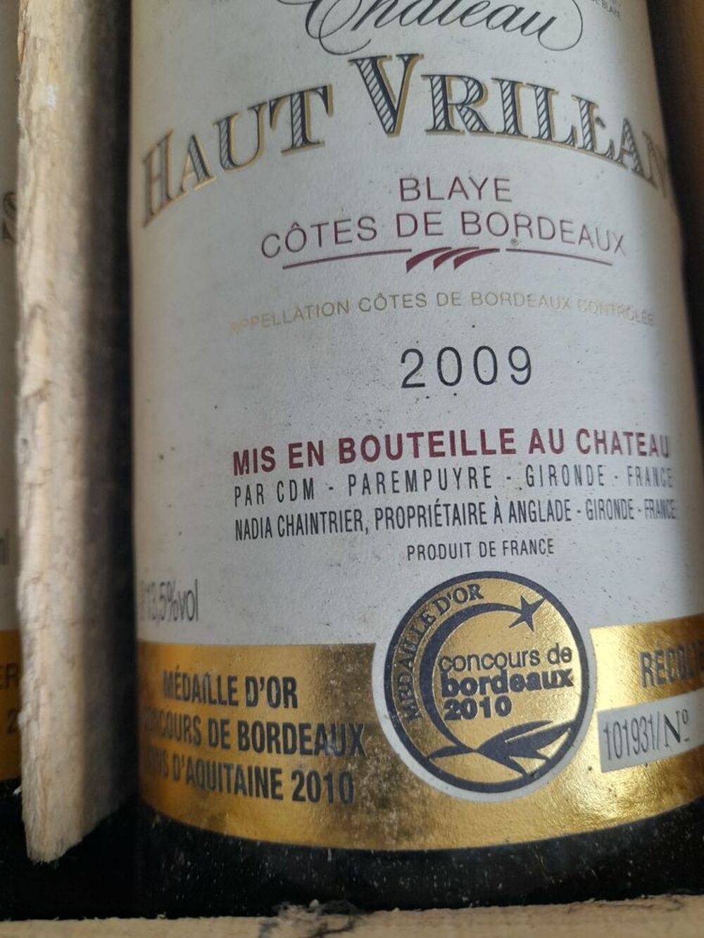 Coffret de Vins de Bordeaux 2009 M&eacute;daill&eacute;s 