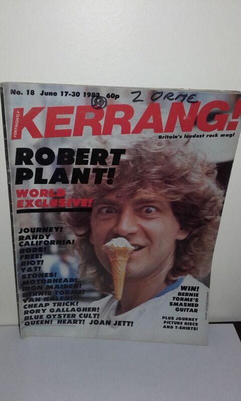 Kerrang N18 - JUne 17 1982 (UK Magazine) avec Robert Plant 35 Angers (49)